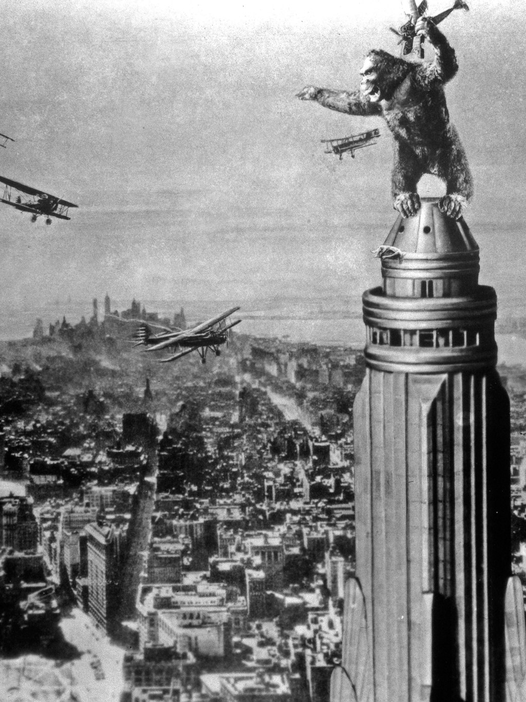 Eine Szene aus „King Kong und die weiße Frau“, 1933.