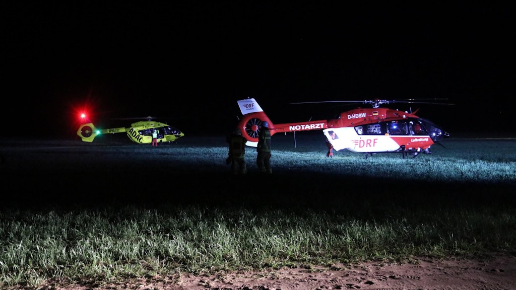 Gleich zwei Rettungshubschrauber waren im Einsatz.