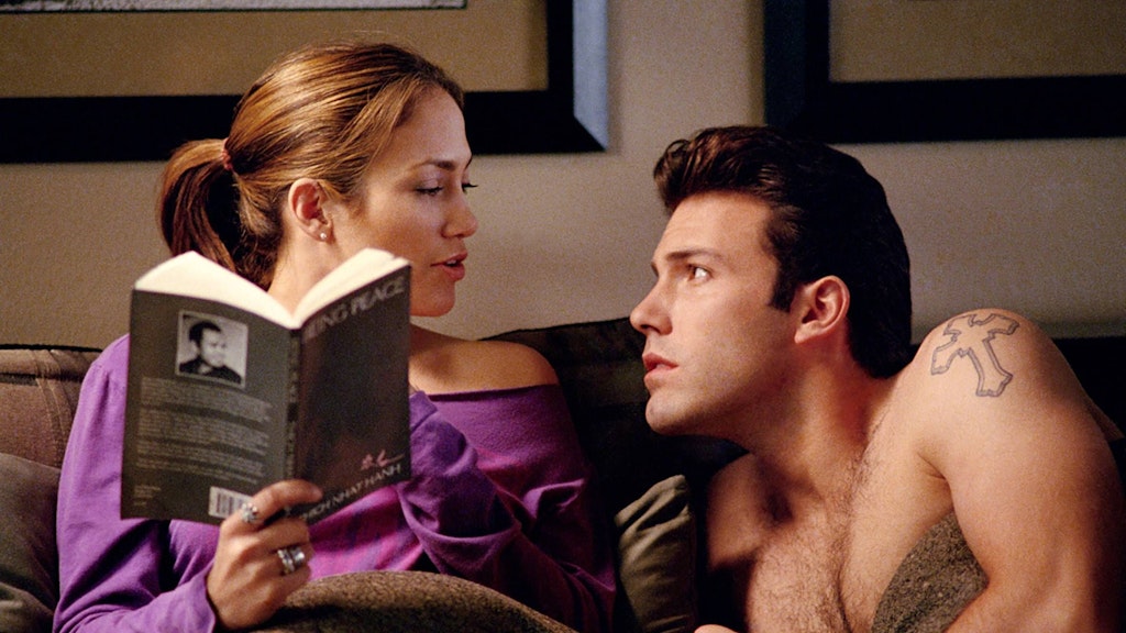 Jennifer Lopez und Ben Affleck in einer Szene aus „Liebe mit Risiko – Gigli“, 2003. 