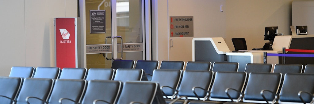 Ein Wartebereich im Sydney Airport in Australien. 