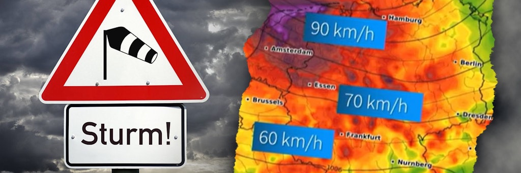 Am Dienstag soll es in Teilen Deutschlands Sturmböen von bis zu 90 Kilometern pro Stunde geben.