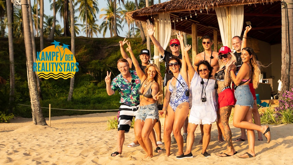 Die Start-Gruppe beim Kampf der Reality-Stars 2021: Mit dabei: Gina-Lisa Lohfink (vorne, 2. v.r.)