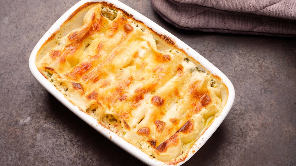 Bei einem Gratin darf Käse nicht fehlen.