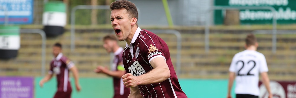 Die pure Freude! Chris Reher markierte gegen Fürstenwalde das 2:2.