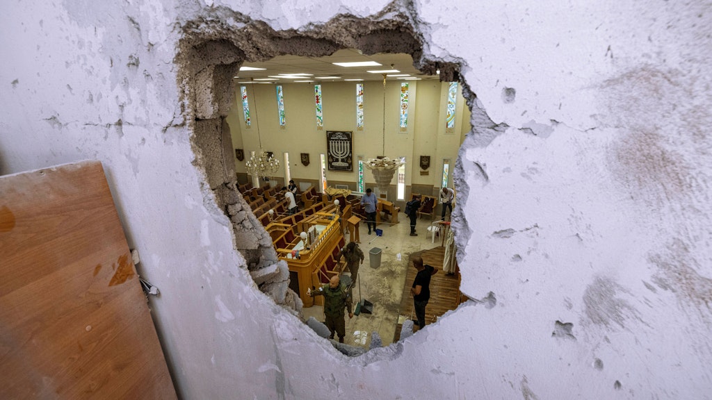 Eine Rakete ist in einer Synagoge in Ashkelon eingeschlagen.