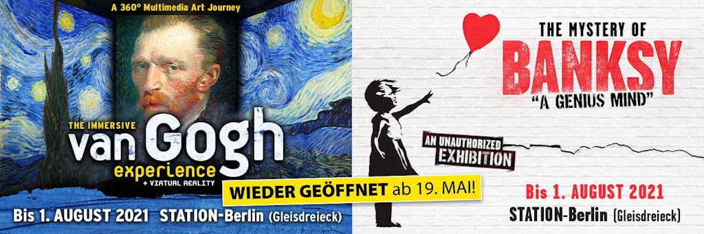 Endlich wieder geöffnet: „Van Gogh - The Immersive Experience" und „The Mystery of Banksy - A Genius Mind“