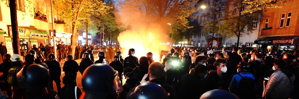 Bei der Demonstration in Neukölln kam es am Wochenende zu Ausschreitungen.