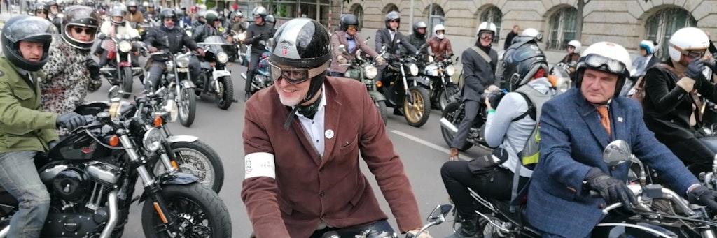 Teilnehmer beim Berliner Distinguished Gentleman's Ride 2021