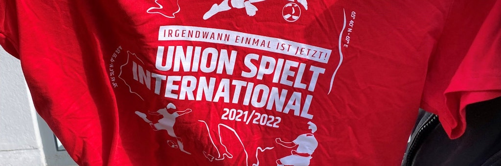 Irgendwann einmal ist jetzt! Das T-Shirt zur Conference-League-Quali der Unioner. <br><br><br>