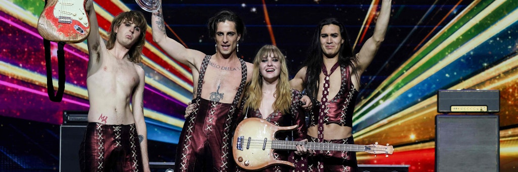 Siegten beim ESC und sehen sich nun Drogengerüchten ausgesetzt: Die siegreichen Band Måneskin aus Italien.