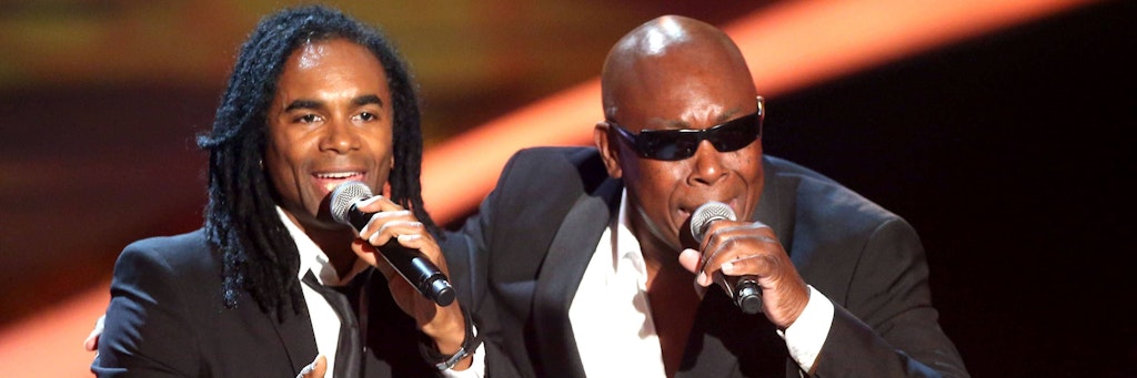 Auftritt im ZDF bei Carmen Nebel: Fab Morvan (links) und John Davis als The True Milli Vanilli Experience.