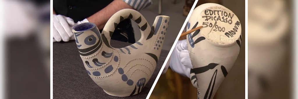 Dieser Krug von Pablo Picasso steht bei „Bares für Rares“ zum Verkauf.