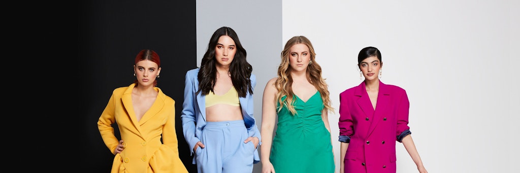 Die vier «Germany's Next Topmodel»-Finalisten: Romina (l-r), Alex, Dascha und Soulin. 