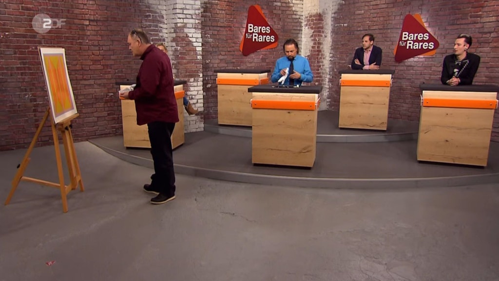 „Bares für Rares“-Händler Walter Waldi Lehnertz kann mit dem Kunstdruck nicht so richtig viel anfangen.
