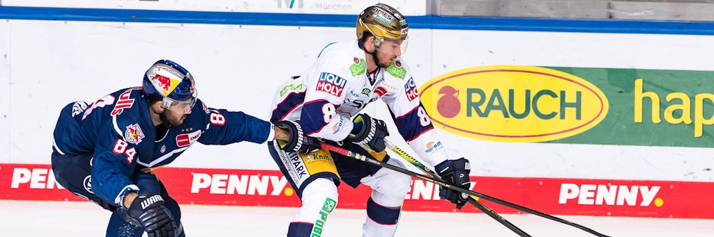 Nino Kinder (r.) lief in der vergangenen Saison 27-mal für die Eisbären auf.