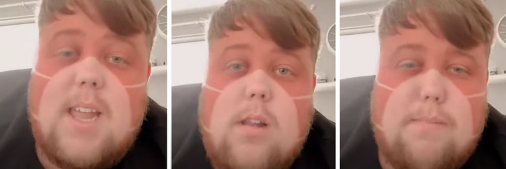 Musiker Devan Wright wird gerade berühmt mit einer angeblichen Masken-Panne.