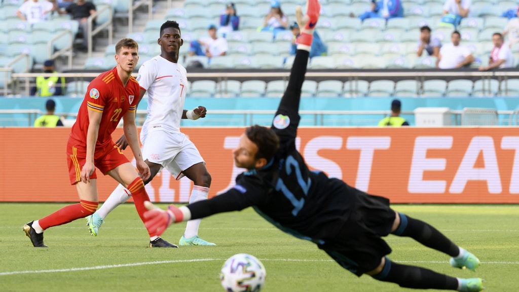 Das Spiel von Wales gegen die Schweiz in Baku war für die meisten Fans in Deutschland nicht im TV zu sehen. Die Partie endete 1:1. 