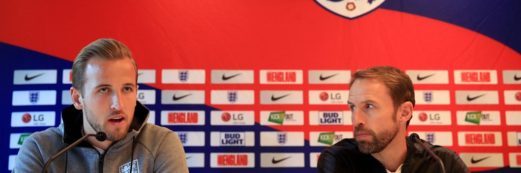 Englands Superstar Harry Kane (l.) und Gareth Southgate, der Trainer der Three Lions, freuen sich schon auf die Heim-EM. 
