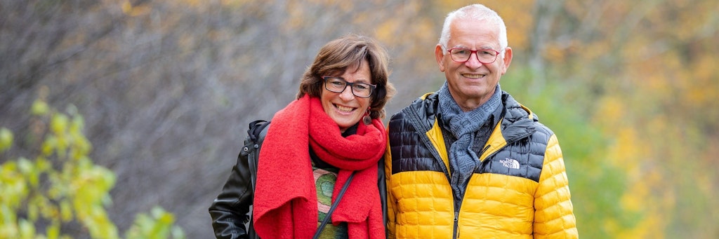 Petra Pischke mit ihrem neuen Lebensgefährten Rolf, der sie während ihrer Erkrankung sehr unterstützte.<br>