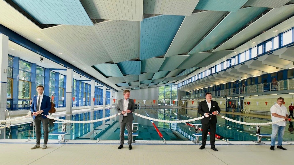 Eröffnung der Halle am Helene Weigel Platz mit Sportsenator Andreas Geisel, Sportstadtrat Gordon Lemm und BBB-Vorstand Dr. Johannes Kleinsorg. 