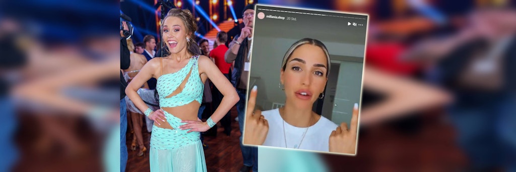 Laura Müller macht Werbung für den Millania-Shop. Nun wurde sie von einer Kollegin verteidigt.