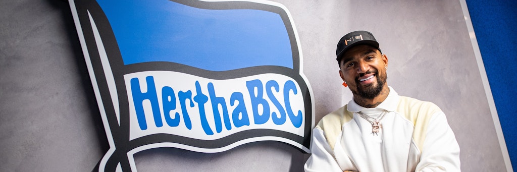 Kevin-Prince Boateng grinst über beide Ohren. Der Junge aus dem Wedding kehrt zu Hertha BSC zurück.