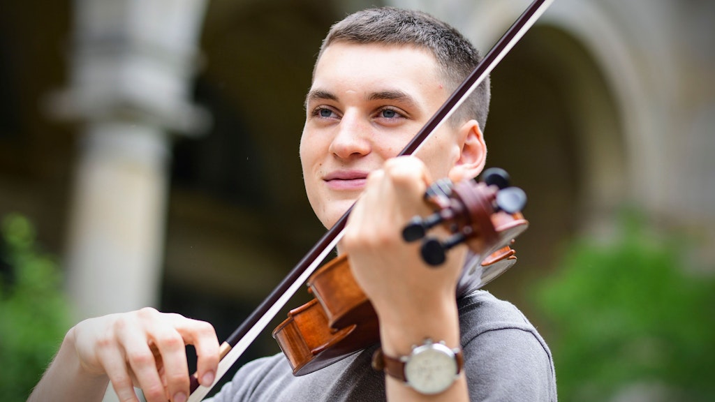 Auf dem Weg zum Musik-Star: Mit einer Geige fing bei Fabio Kopf alles an.<br><br>