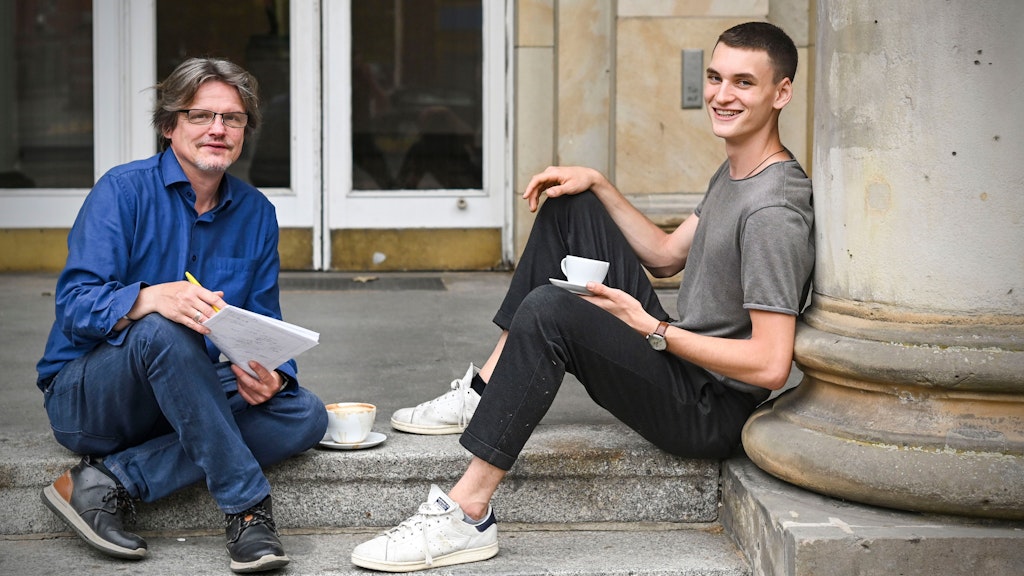 KURIER-Reporter Norbert Koch-Klaucke traf sich mit Fabio Kopf auf ein Käffchen.