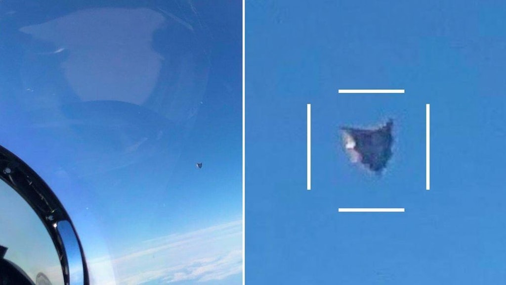 Ein US-Kampfpilot machte dieses Foto bei einem Flug über den Atlantik im Jahr 2018.
