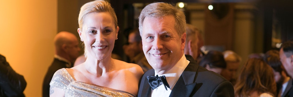 Ex-Bundespräsident Christian Wulff und seine Frau Bettina 2016 beim Deutschen Sportpresseball. 