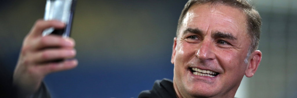 U21-Trainer Stefan Kuntz hat ein Sierlächeln- auch Sonntag nach dem EM-Finale gegen Portugal?