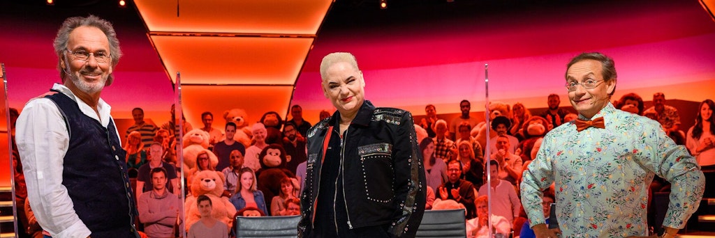 Immer mit Spaß bei der Sache: Hugo Egon Balder, Hella von Sinnen und Wigald Boning sind das feste Team von „Genial daneben“.