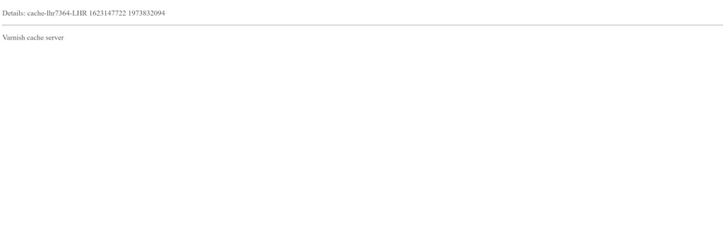 Der Screenshot zeigt eine Fehlermeldung auf der Website des Nachrichtenportals des "Guardian" während eines Internet-Ausfalls.