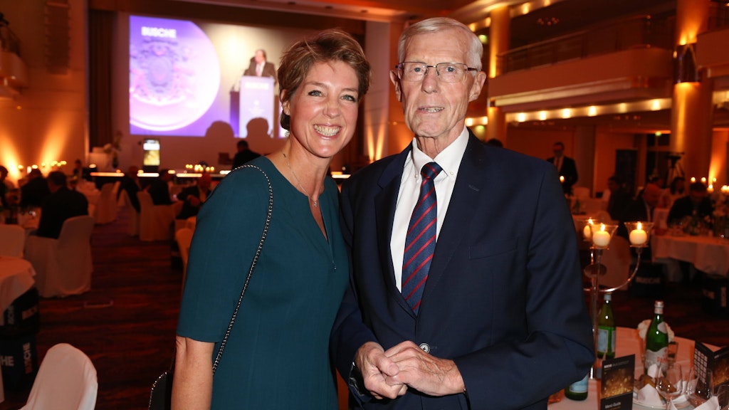 Christina Block mit ihrem Vater Eugen Block bei einer Gala im Hotel Grand Elysee, welches der Familie gehört, in Hamburg