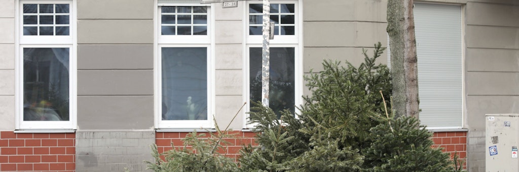 In Berlin reicht es einfach, seinen Weihnachtsbaum an die Straße zu stellen.