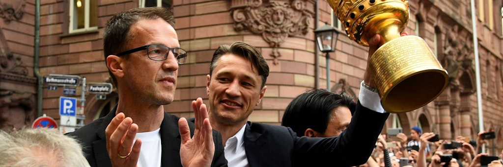 Niko Kovac und Fredi Bobic gewannen 2018 mit Eintracht Frankfurt als Trainer und Manager den DFB-Pokal.