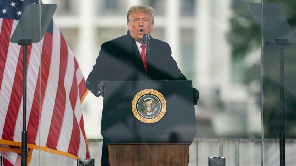 Donald Trump, damals noch Präsident, soll seine Anhänger zum Sturm auf das Kapitol angestachelt haben.