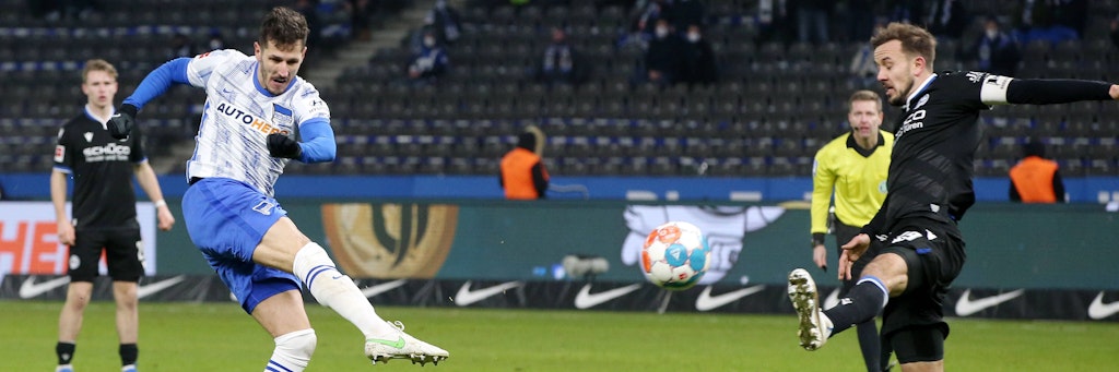 Hertha-Stürmer Stevan Jovetic ist der einzige blau-weiße Profi, der es in die Kategorie „Nationale Klasse“ geschafft hat. 