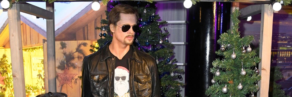Wachsfigur von Brad Pitt bei der Eröffnung vom Weihnachtsbereich im Madame Tussauds. Hier gibt es fast alles, aber keine Impfung 