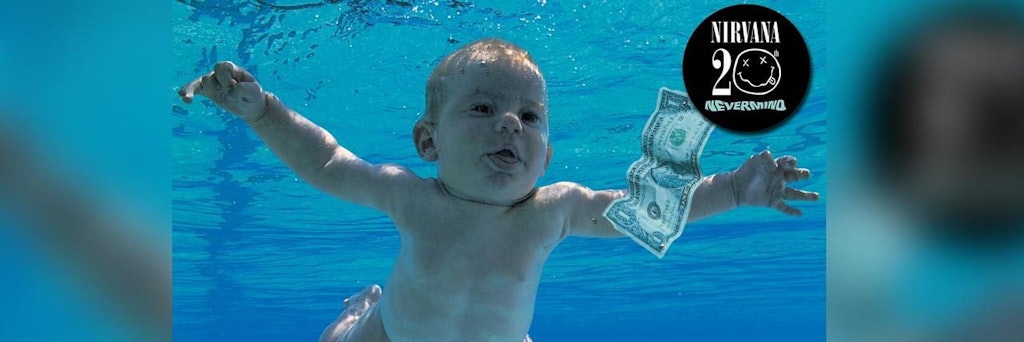 Spencer Elden als Baby auf dem „Nevermind“-Cover der Kultband Niirvana.
