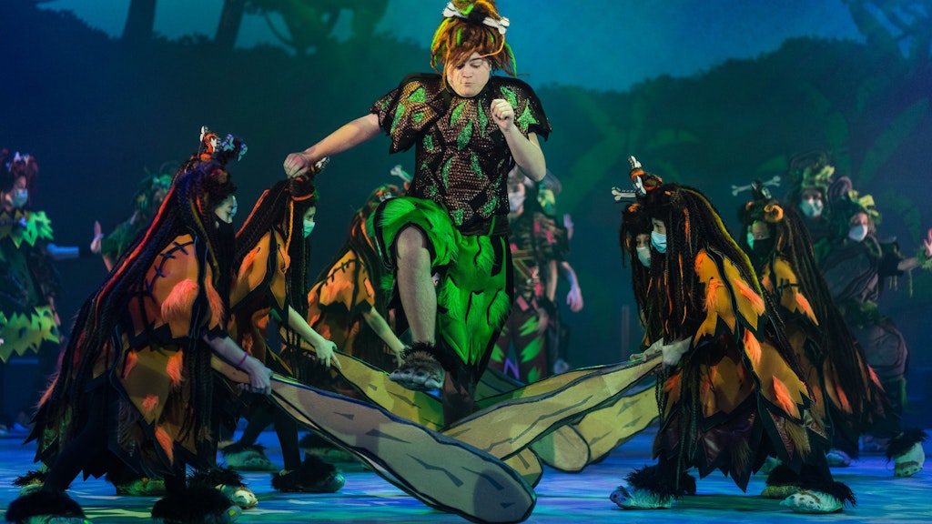 Eine Szene aus der Revue „Spiel mit der Zeit“ wird geptobt, die das Kinder-Ensemble in ihrer neuen Gala zeigt. 