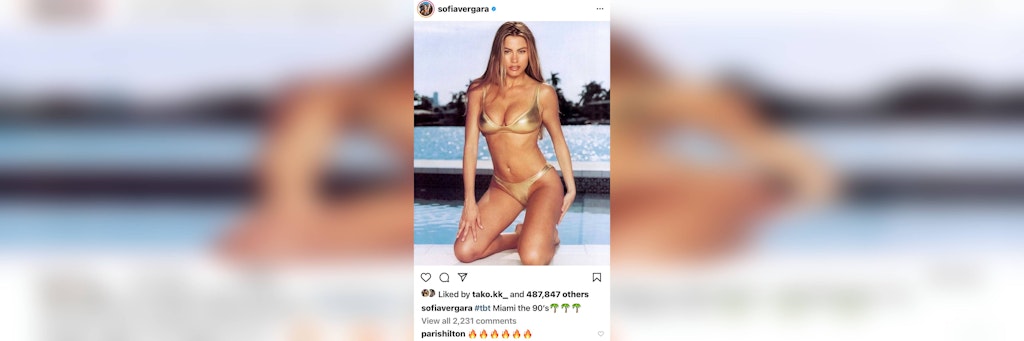 Die „Modern Family“-Sexbombe postete ein Foto, dass ihren Angaben nach „in Miami in den 90ern“ aufgenommen wurde.