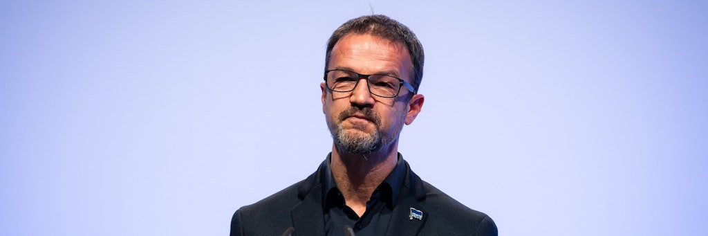 Manager Fredi Bobic stand den Mitgliedern bei der digitalen Versammlung Rede und Antwort.