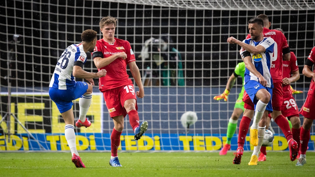 Matheus Cunha traf in der Vorsaison im Derby gegen den 1. FC Union beim 3:0-Sieg und sicherte sich einen Platz in den Geschichtsbüchern. 