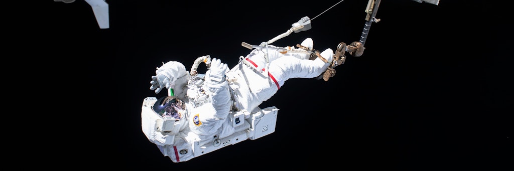 ESA-Astronaut Luca Parmitano beim Außeneinsatz an der Internationalen Raumstation ISS. (Symbolbild)