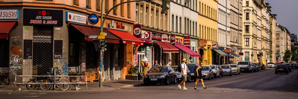 Die Oranienstraße in Berlin-Kreuzberg