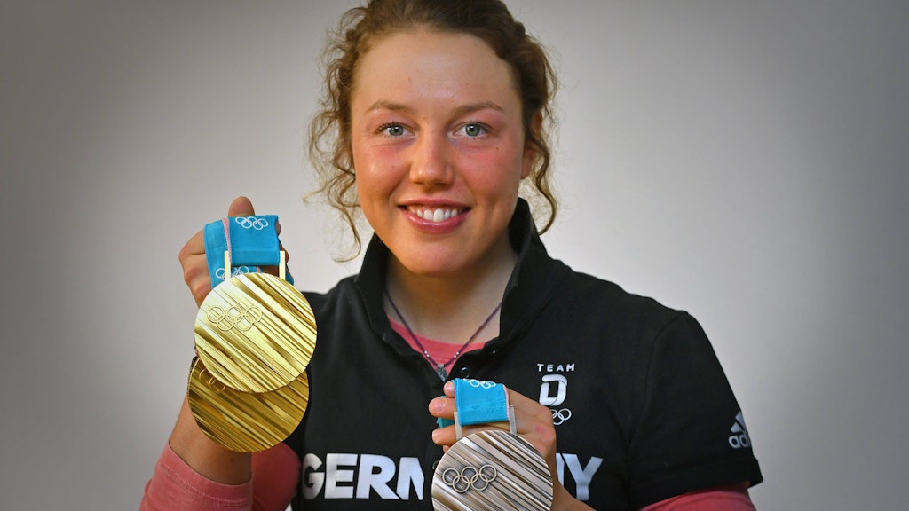 Laura Dahlmeier holte vor vier Jahren in Südkorea zweimal Gold und einmal Silber, beendete aber bereits ihre Karriere als Biathletin.