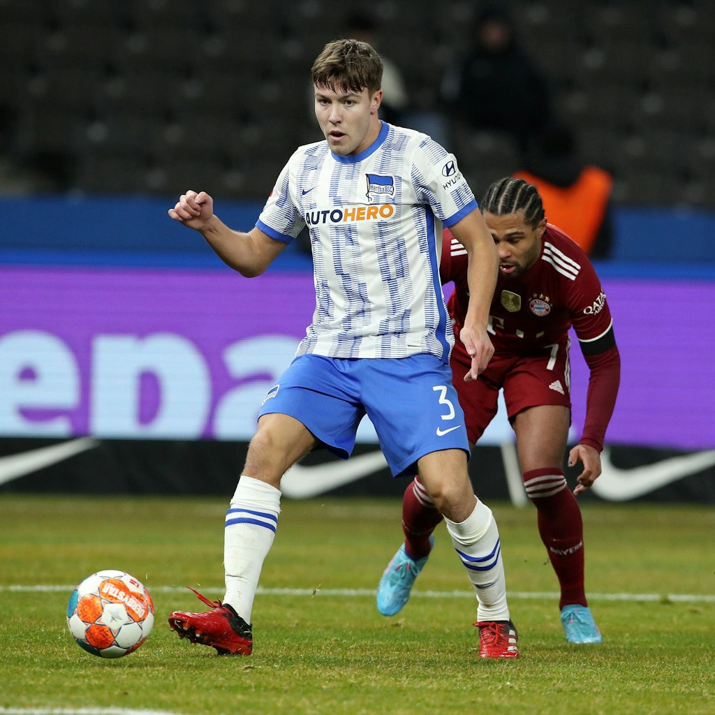 Fredrik Björkan feierte gegen Bayern sein Debüt im Hertha-Trikot.