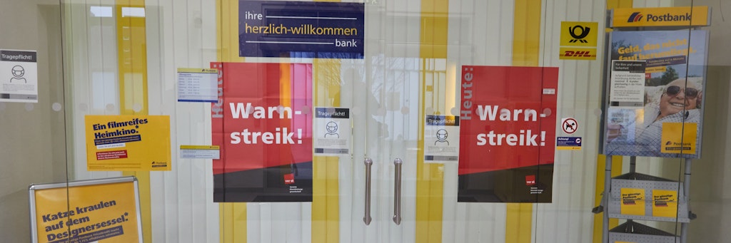 Es wird gestreikt: Am Montag bleiben die Postfilialen in Berlin geschlossen.