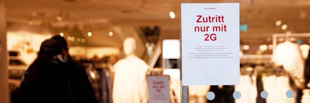 Die 2G-Regel setzt dem Handel zu.